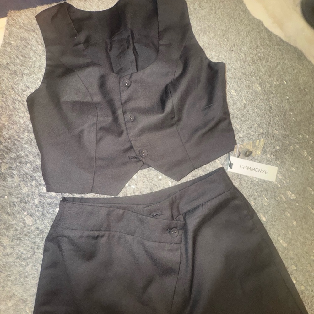 Commense Elegant Women's Solid Black Asymmetrical… - image 4